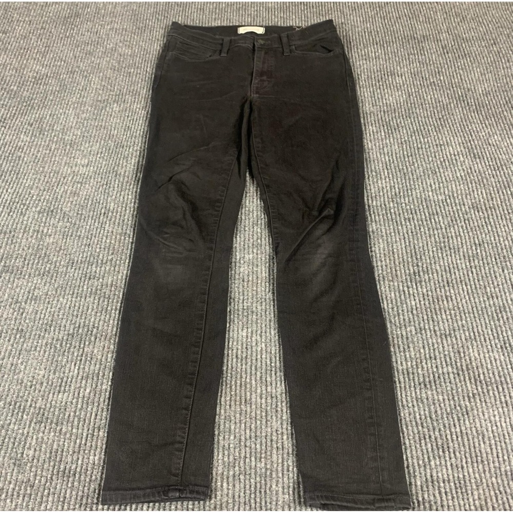 Madewell Jeans Womens 27 Black Denim Roadtripper Skinny Stretch 28x29 Mid Rise